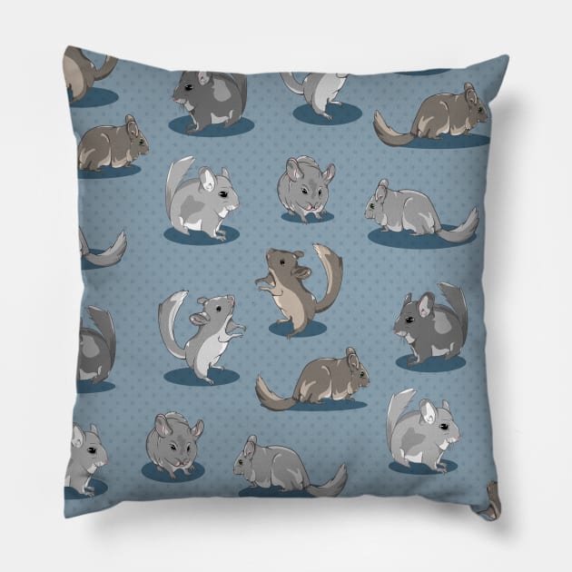 Chinchilla Pattern Pillow by mailboxdisco