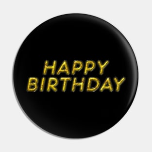 Happy Birthday - Yellow Pin