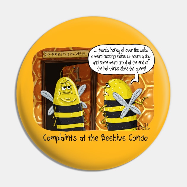 Bee Hive Condo Superintendent Pin by macccc8