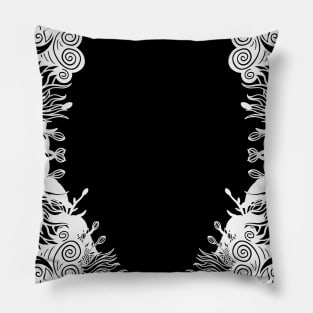 Dark Floral Pillow