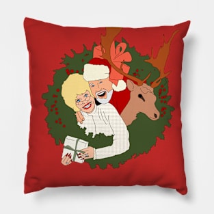 Once Upon a Dolly and Kenny Christmas Pillow