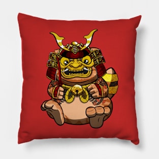 Samurai Cute Fat Cat Pillow