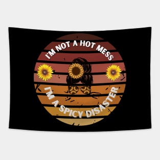 Retro I'm not a hot mess I'm A Spicy Disaster Tapestry