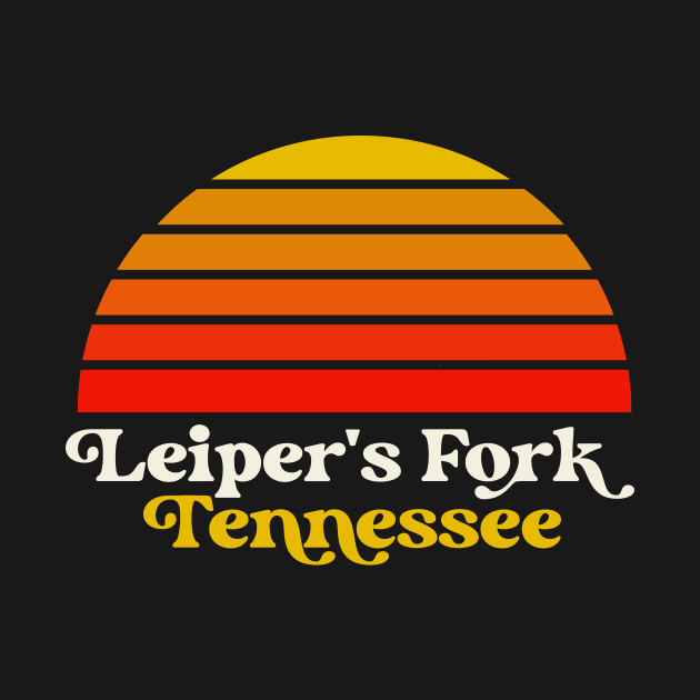 Leiper's Fork Tennessee Retro Sunset Nashville by PodDesignShop