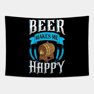 Beer Makes Me Happy Tapestry