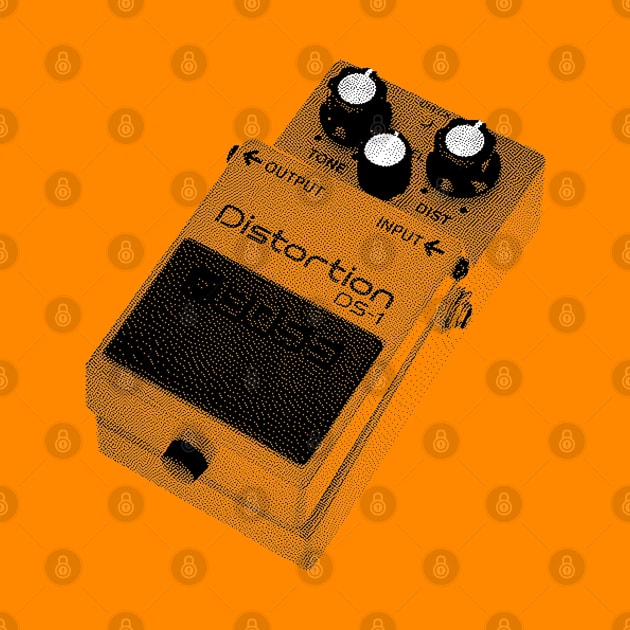 Boss DS-1 Distortion Pedal 8Bit Tribute Design by DankFutura