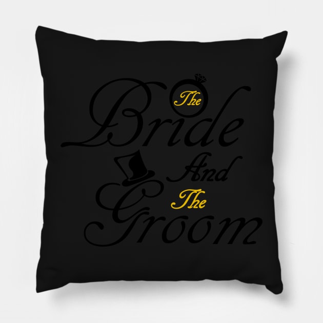 The Bride And The Groom Wedding Accessories Pillow by DepicSpirit