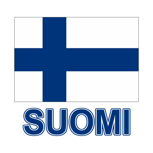 The Pride of Finland - Finnish National Flag Design (Finnish Text) by Naves