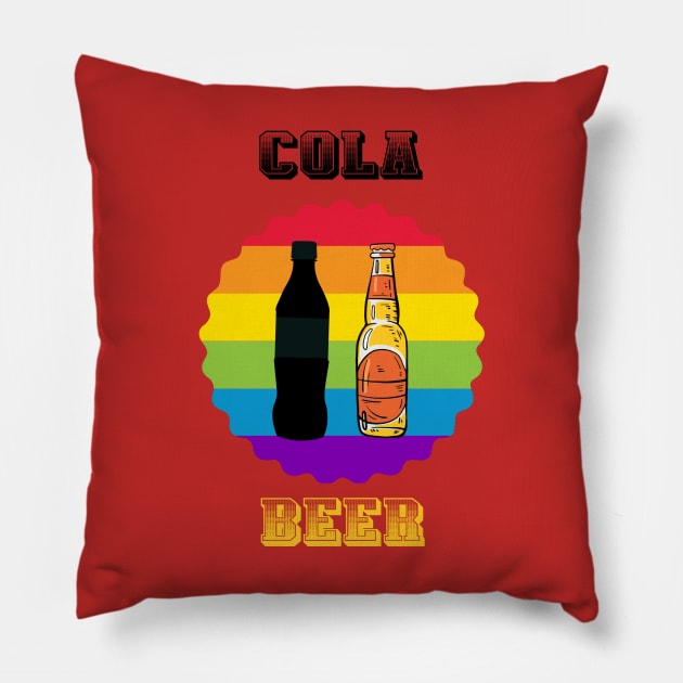 Cola beer vintage Pillow by Imutobi