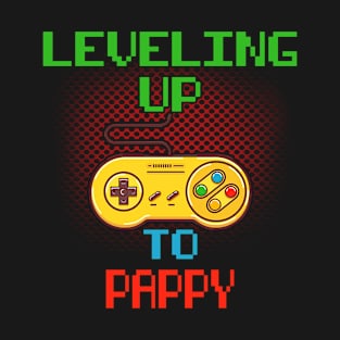 Promoted To Pappy T-Shirt Unlocked Gamer Leveling Up T-Shirt