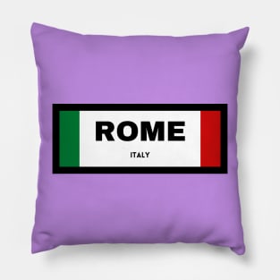 Rome City in Italian Flag Pillow