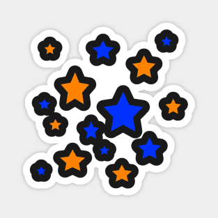 Orange and blue star bundle Magnet