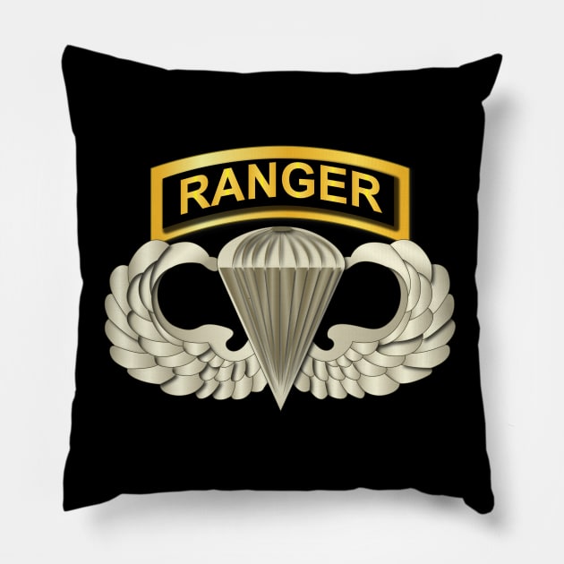 Airborne Badge - Ranger Tab Pillow by twix123844