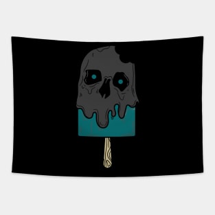 Ice Cream with a Skull Face Tapestry