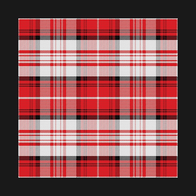 Scottish tartan, black, white and red by kavalenkava