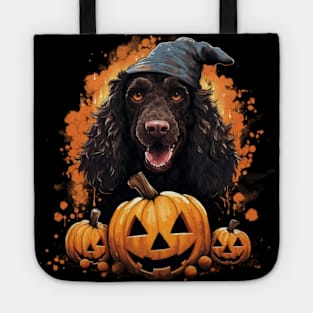 Irish Water Spaniel Dog Halloween Tote