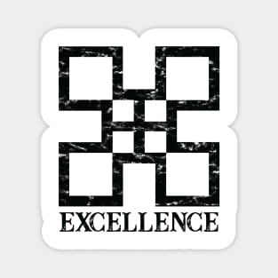 Africa Sankofa Adinkra Symbol "Excellence" Black Colour. Magnet