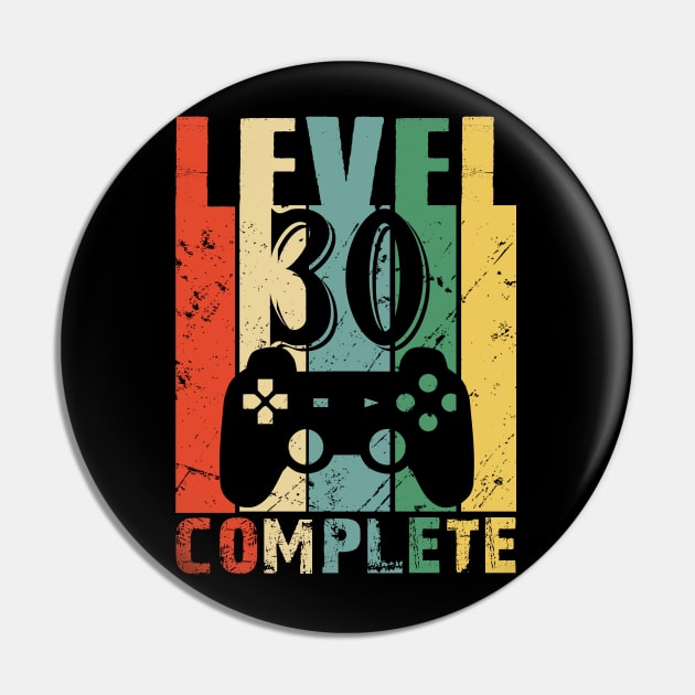 Vintage 30th Wedding Anniversary Level 30 Complete Funny Video Gamer Birthday Gift Ideas Pin by smtworld