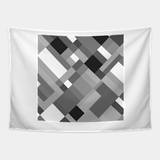 Map 45 Black and White Tapestry