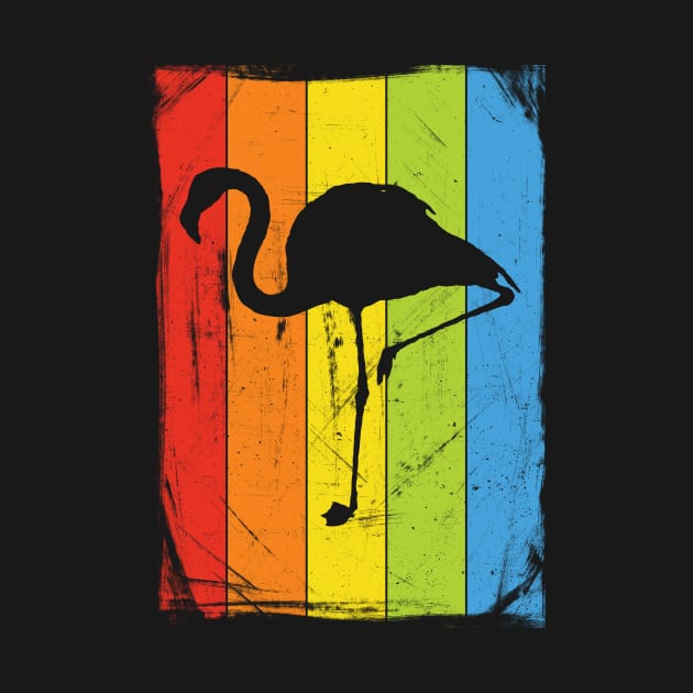 Rainbow Flamingo Distressed by fizzyllama