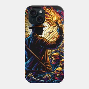 Torch-Wielding Explorer Amongst the Undying - Stained Glass - Adventure Phone Case