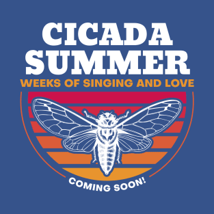 Cicada Summer Retro Vintage Art Meme T-Shirt