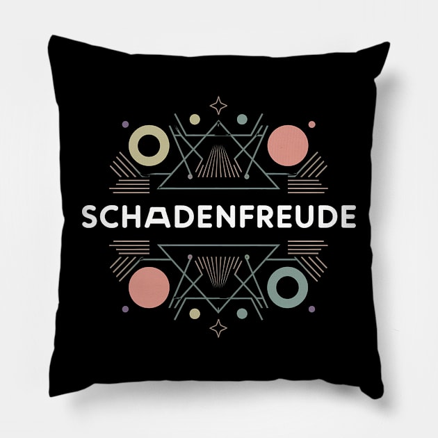 Schadenfreude, Karma Germany Design Pillow by RazorDesign234