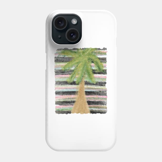 Rainbow Stripe Palm Tree Phone Case by Lovelier By Mal