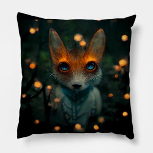 Foxy in fireflies Pillow