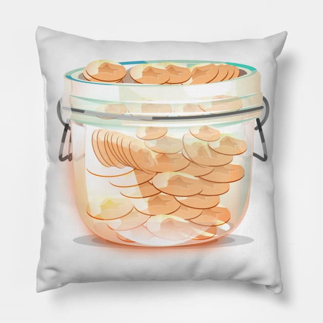 Jar of Coins Pillow by nickemporium1