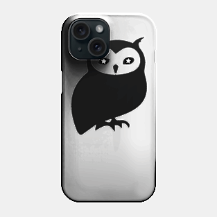 Black cut owl art Phone Case