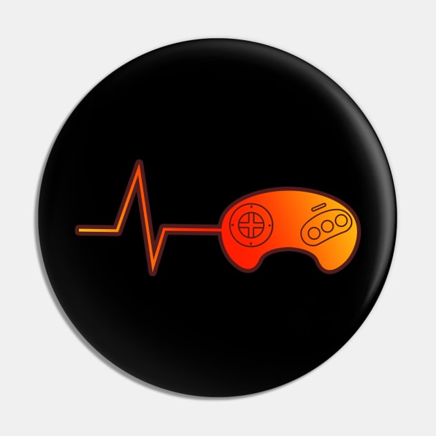 Video game controller Heartbeat Pin by Scar