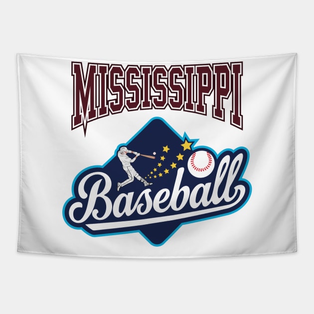 Mississippi Baseball | SECT51 Tapestry by VISUALUV