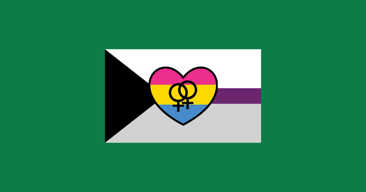 Lesbian Demisexual Panromantic Flag - Lesbian - Sticker | TeePublic