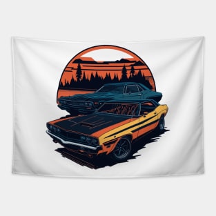 Dodge Challenger Classic Car Tapestry