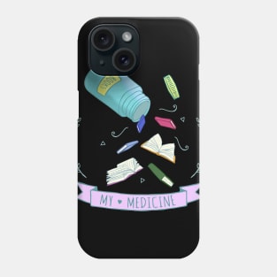 books are my medicine Phone Case