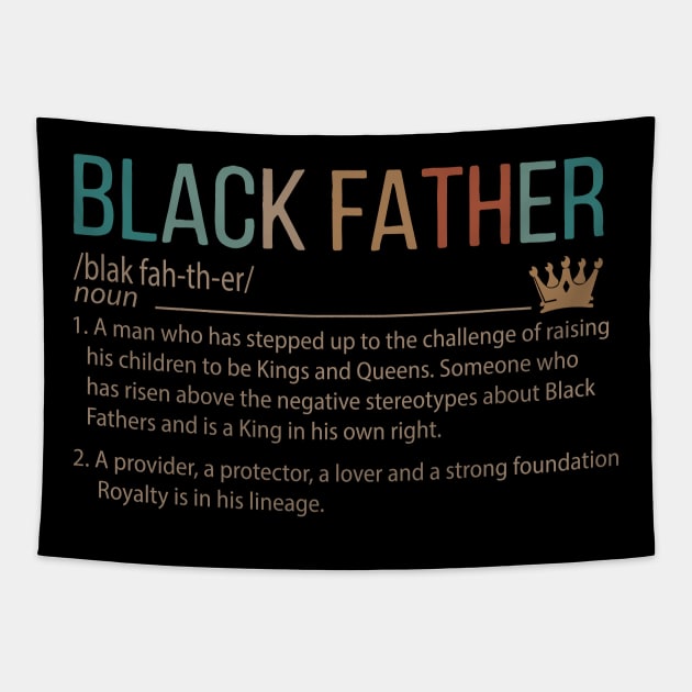 Black Father meaning, Black Dad, Black Father Tapestry by UrbanLifeApparel