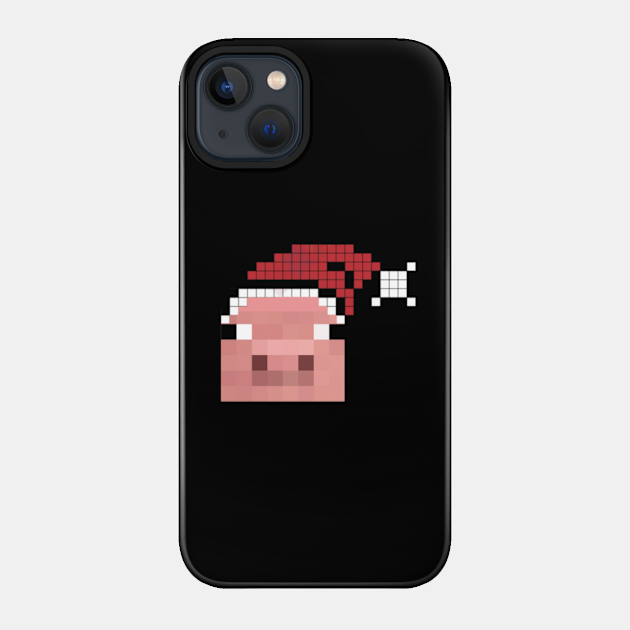 Christmas piggy - Minecraft - Phone Case