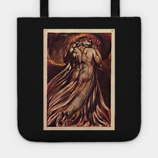 a white haired man in a long pale robe who flees from us with his hands raised 1794 - William Blake Tote