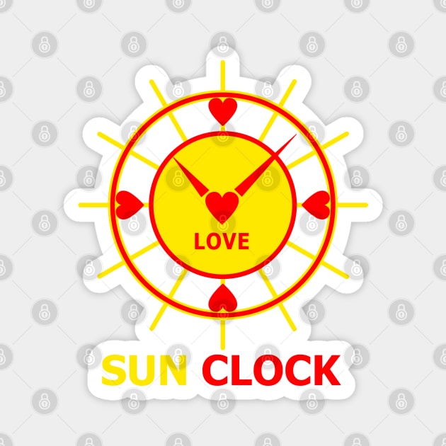 Sun Clock Magnet by Heart-Sun