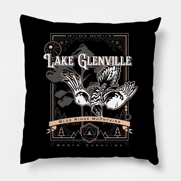 lake glenville North Carolina geobird Pillow by LeapDaze