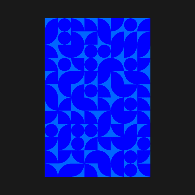 Men Bluish Geometric Pattern - Shapes #6 by Trendy-Now