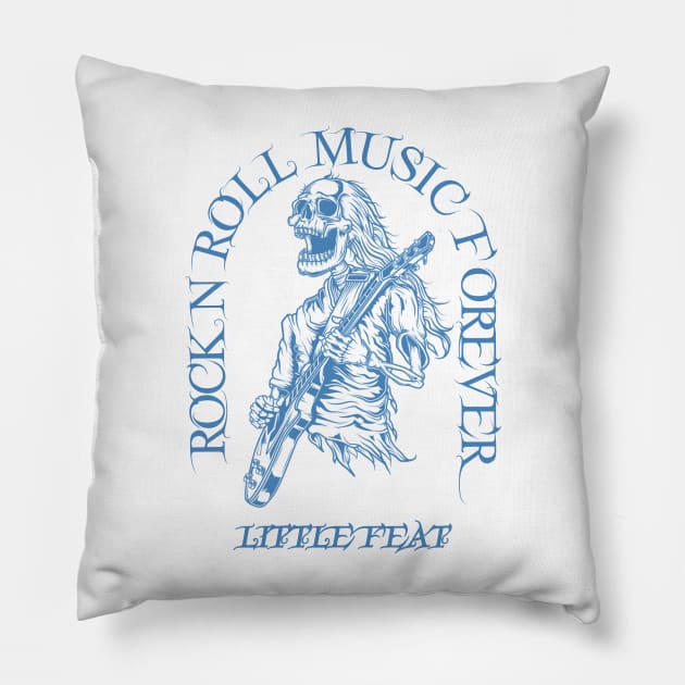 Little Feat //// Skeleton Rock N Roll Pillow by Stroke Line