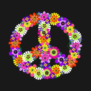 Peace Sign Floral T-Shirt