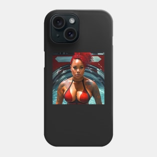 Summer Vibes, Curvy Summer, Curvy and Beautiful Superwoman lifter. Bodybuilder. Female are strong. Sticker Phone Case