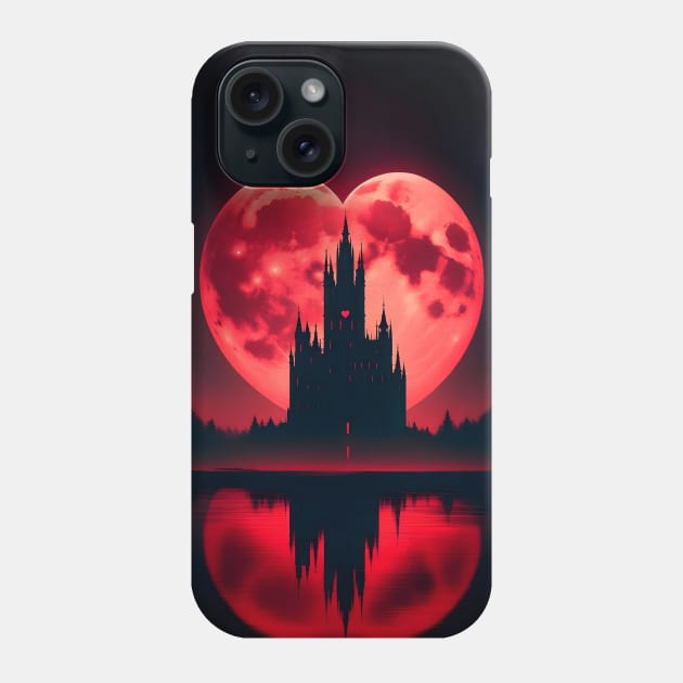 Blood red heart Moon Gothic Valentine Phone Case by OddHouse