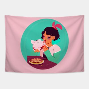 Pig Out Tapestry