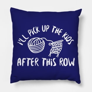 Vintage Knitting Graphic for Knitters Pillow