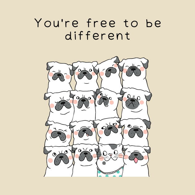 You Are Free To Be Different by Creativity Haven