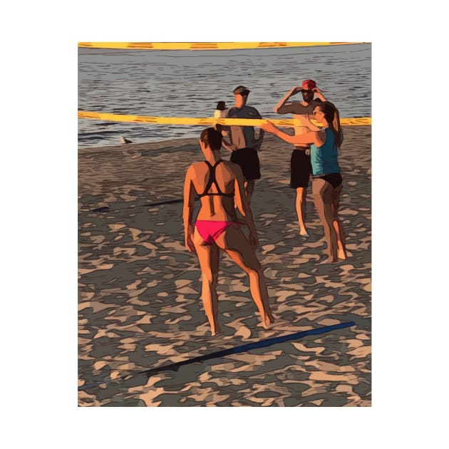 Beach volleyball players by WelshDesigns